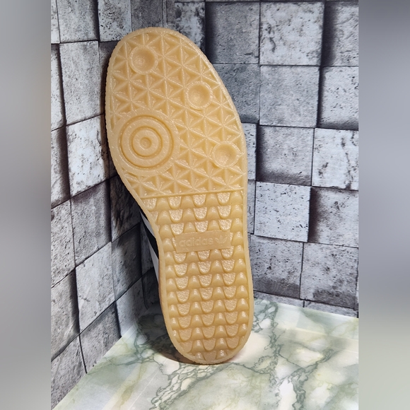 Adidas samba Original Leather Shoes..Size 8 White Black Gum - Picture 7 of 10